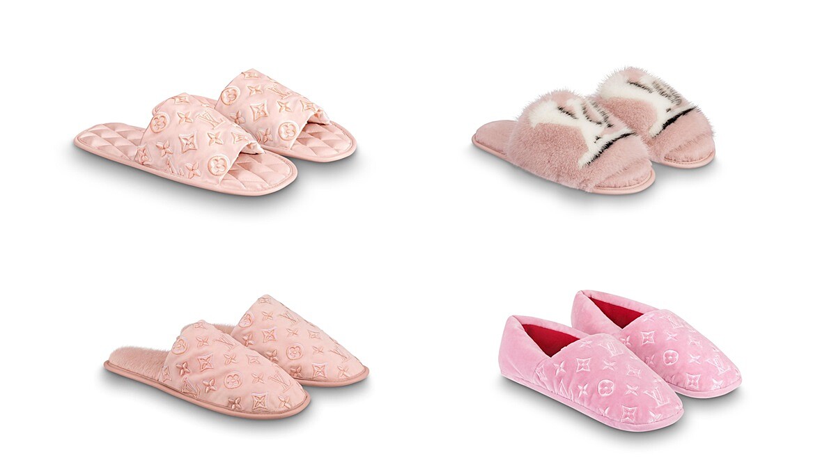 宅在家也要時髦打扮！LV這4雙家居拖鞋，老花圖案搭上玫瑰粉有誰能不買單