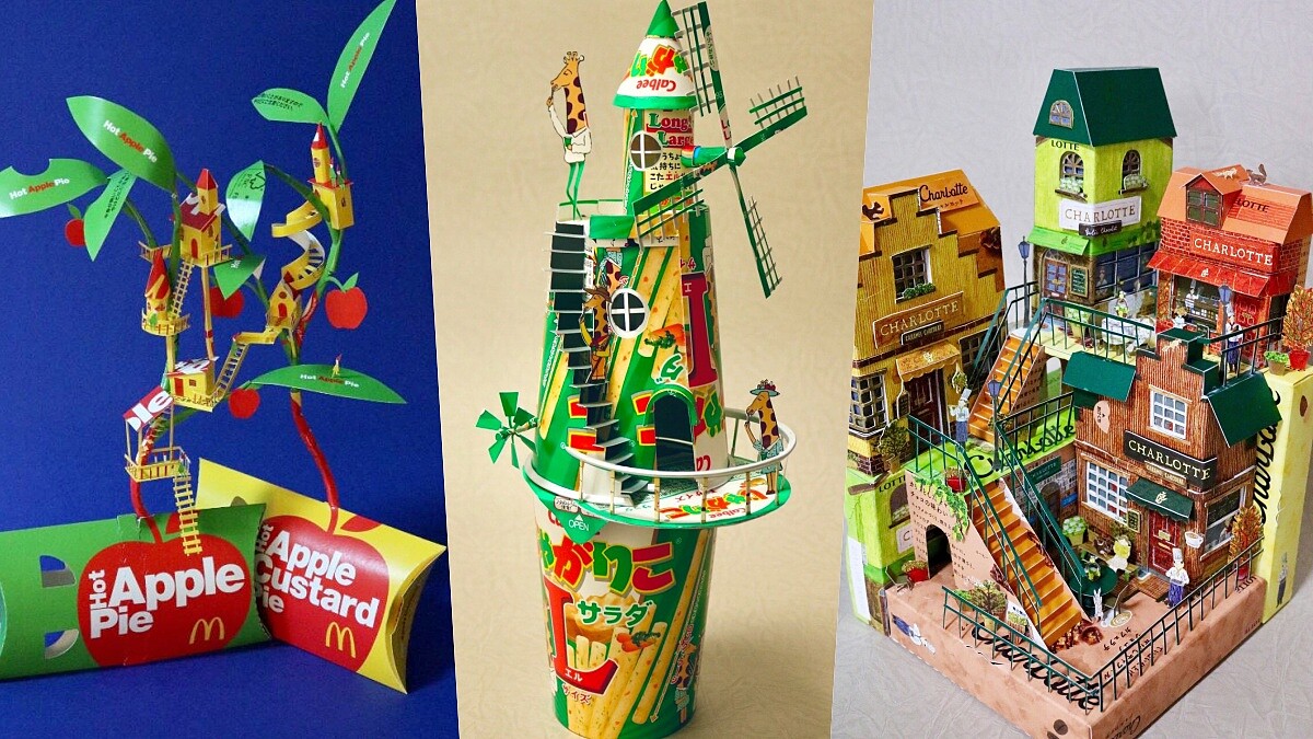 化腐朽為神奇！日本「空箱職人」將零食紙盒變身藝術品，原來紙盒廢物利用可以這麼美