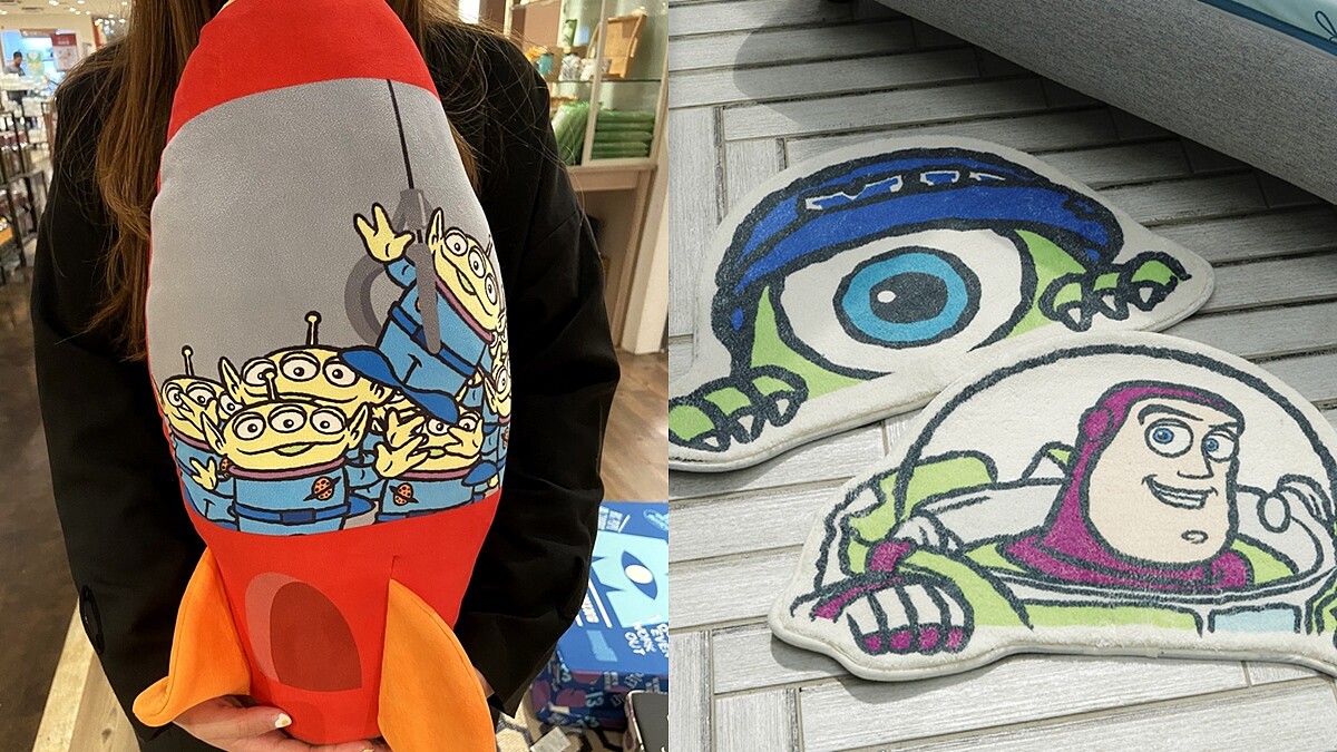 玩具總動員&amp;amp;大眼仔住進你家！「HOLA X皮克斯」推25款居家小物，三眼怪火箭抱枕、毛怪坐墊可愛破表