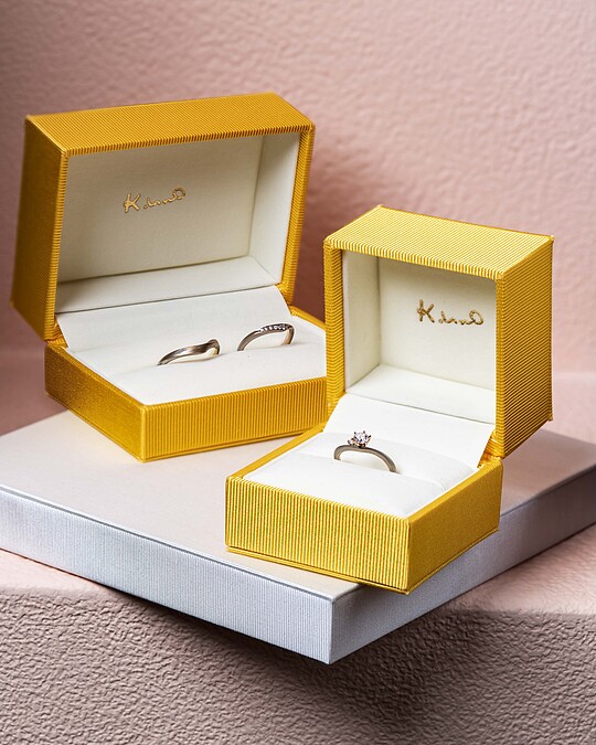 木目金系列Arietta Fianco訂婚鑽戒、對戒。