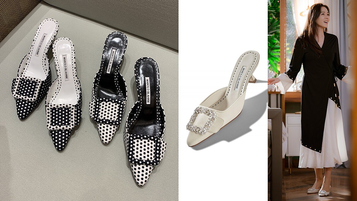 《愛的迫降》孫藝珍劇中穿得Manolo Blahnik，春夏再推普普風圓點高跟鞋
