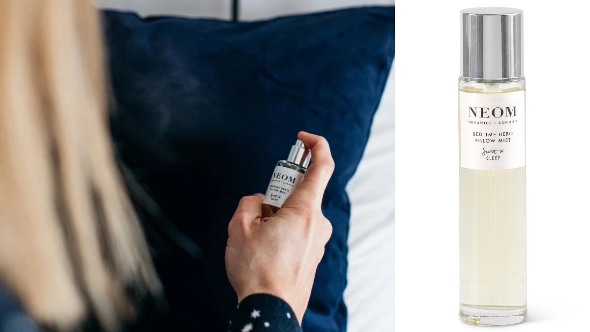 NEOM靜心舒眠枕頭噴霧，感受療癒溫和氣息。(圖片提供10/10HOPE)