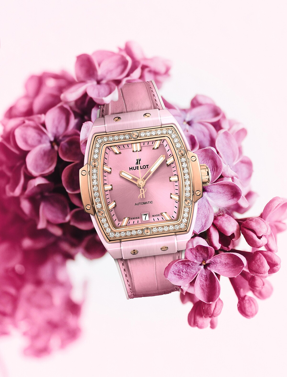 Hublot Spirit Of Big Bang粉紅陶瓷皇金鑽錶 