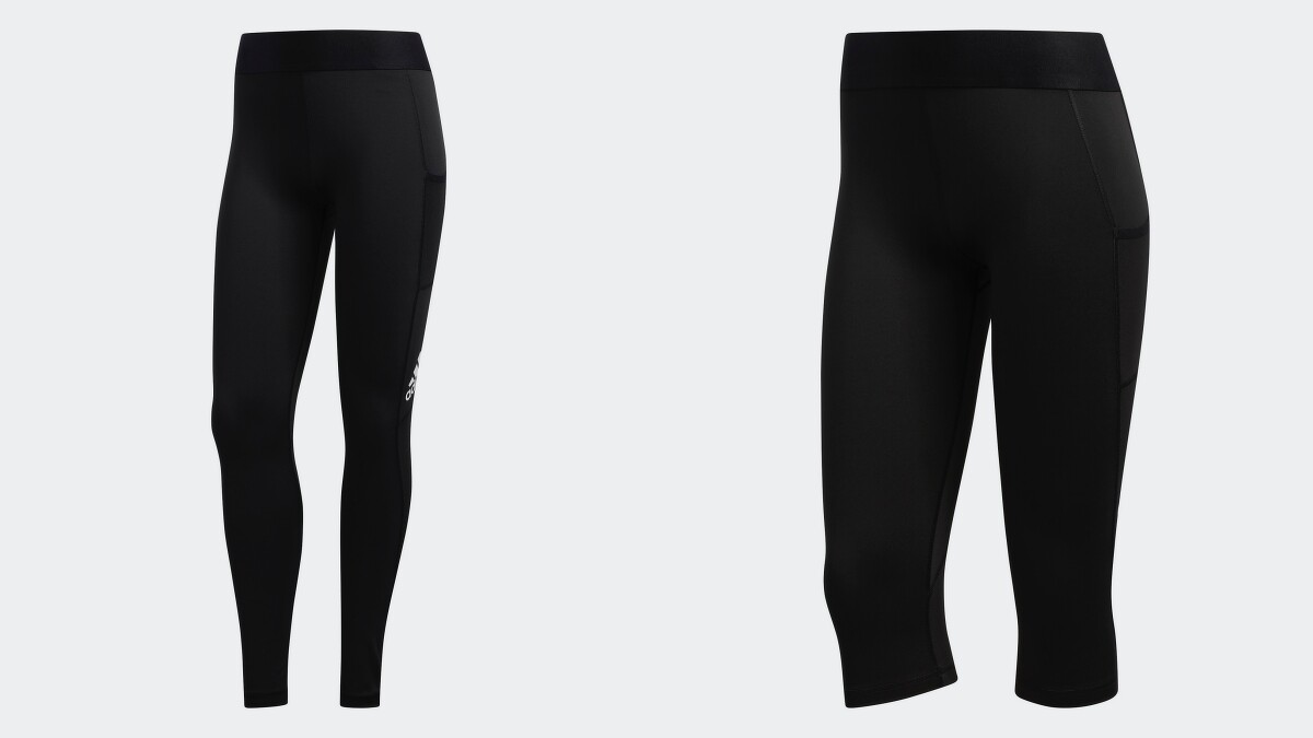 （左起）ALPHASKIN緊身褲（NT$1,690）、ALPHASKIN五分緊身褲（NT$1,290）