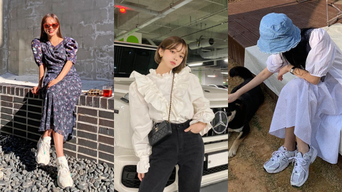 2020 必備「公主袖單品」，踩上球鞋製造帥氣反差感！日常和約會都能穿搭散發 100 分魅力！