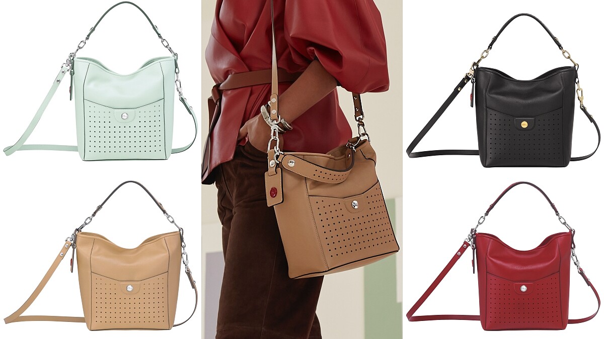 Mademoiselle Longchamp系列水桶包（NT$33,500）