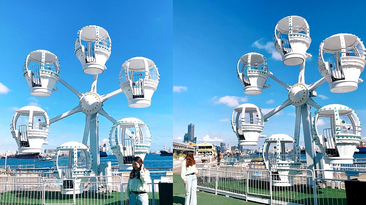 南台灣最新約會景點！高雄「氣球飛輪」純白熱氣球緩緩升空，飽覽無敵海景、看夕陽，夢幻程度破表