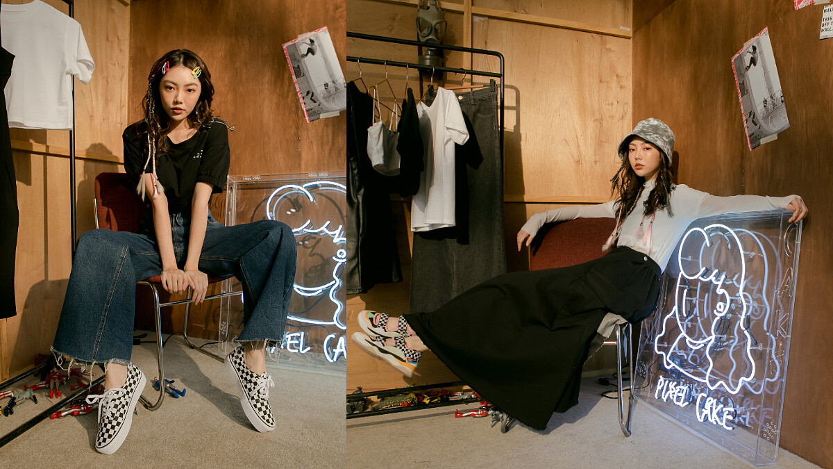 PIXEL CAKE 與 VANS的絕妙組合真的太Slay！由主理人李柔親自PICK演繹的夏日潮妞穿搭LOOK簡直絕了！ 