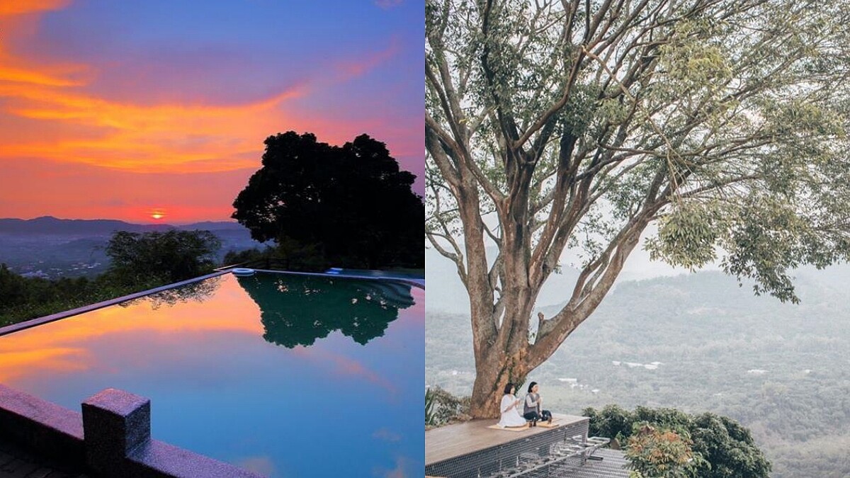 台南旅遊秘境！「仙湖農場」宛如漂浮雲海中，早晨、夕陽美如山水畫，還有無邊際泳池、飽覽360度山景