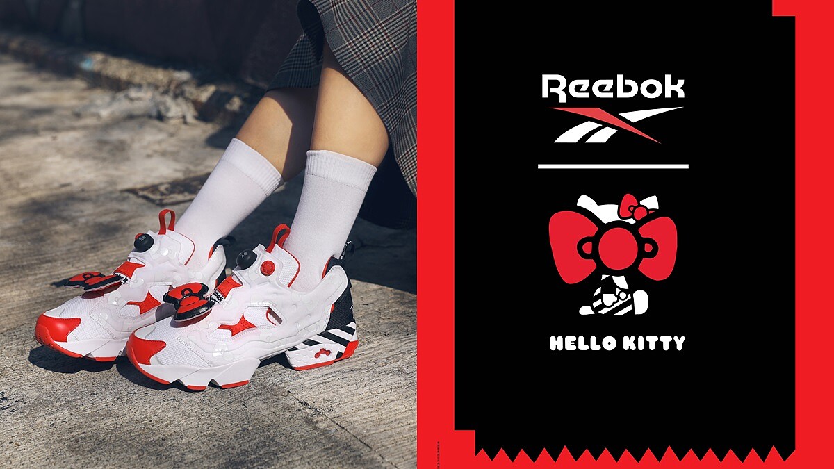 終於抵台開賣！Reebok攜手三麗鷗推出聯名系列，把充氣鞋加入Hello Kitty、蛋黃哥圖案