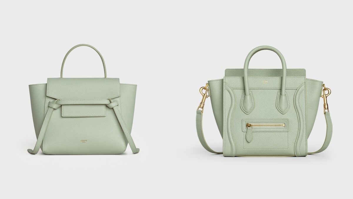 BELT小牛皮肩背提包（NT$69,000）、LUGGAGE小牛皮肩背提包（NT$81,000）