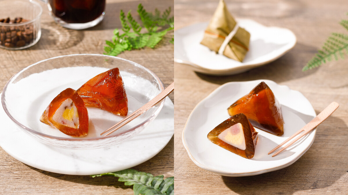 「仙草芋泥奶黃星冰粽」、「紅茶洛神芒果星冰粽」