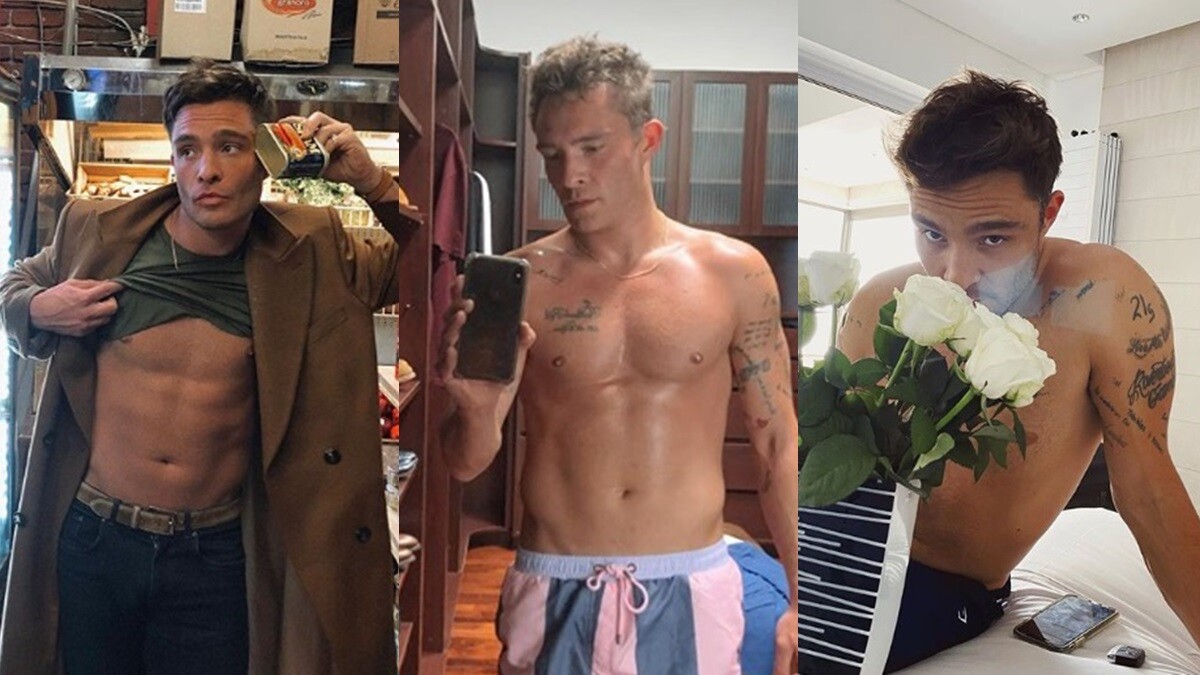 《花邊教主》公子哥Ed Westwick也成曬「肌」狂人！IG秀半裸養眼肌肉，在商店也要撩衣秀腹肌