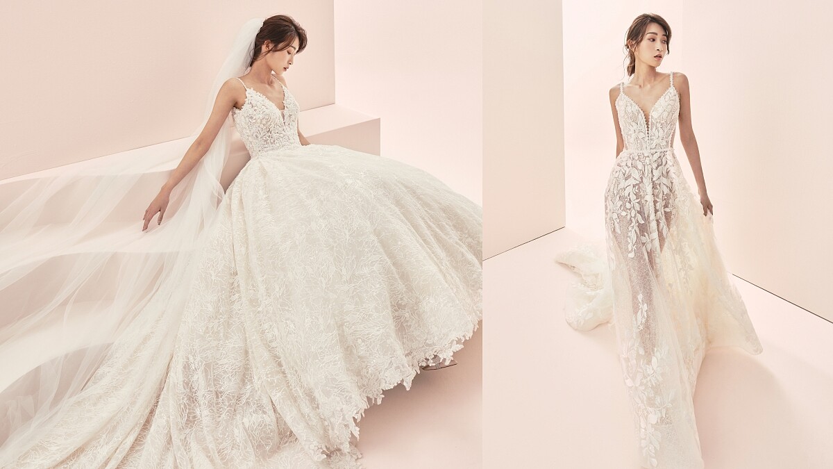就是鍾愛白色婚紗！Jasmine Galleria全新九款蕾絲刺繡純白嫁紗，實現你的浪漫婚禮夢