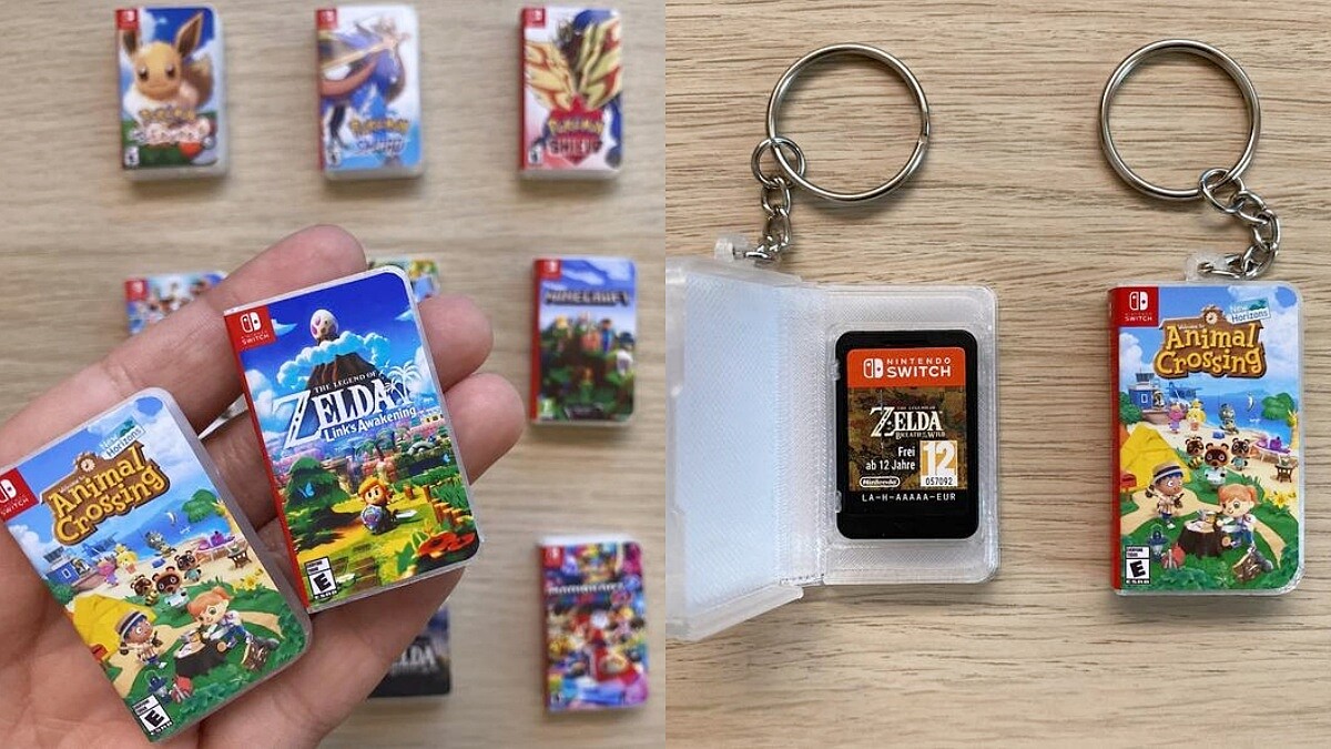 超可愛！國外推「Switch卡帶收納盒」能夠隨身攜帶遊戲片，掛在包包上不怕弄丟超方便
