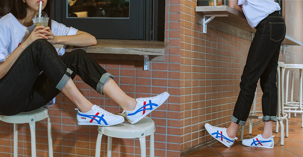 LOGO短T，NT1,290、重色丹寧褲，NT4,490、MEXICO 66 KONBU系列鞋款，NT3,080。