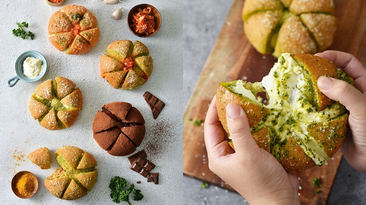 爆漿蒜香超罪惡！布里王子の麵包廚房推「爆漿酸乳酪裝蒜包」5種全新口味，吃得到泡菜、明太子