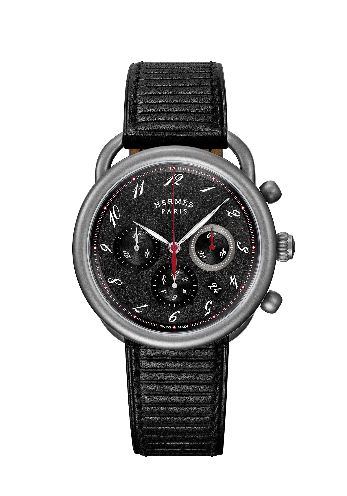 愛馬仕Arceau Chrono Titanium 鈦金屬材質計時腕錶