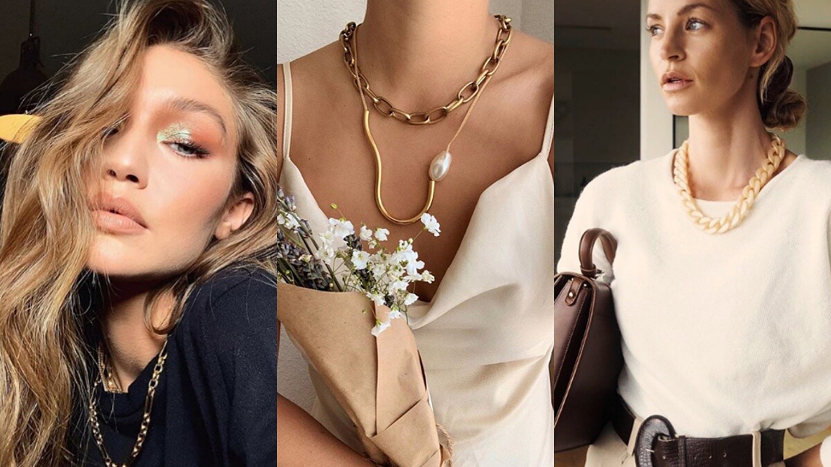誰說戴金鍊的都是爆發戶？超模Hadid姐妹、英國王妃Kate和Meghan...都是份量感首飾的愛好者！