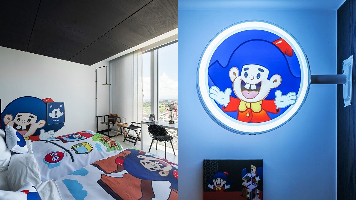 全台唯一「乖乖主題房」！台南老爺行旅攜手國民零食，入住能暢玩大富翁、象棋盤，還能DIY古早味調酒