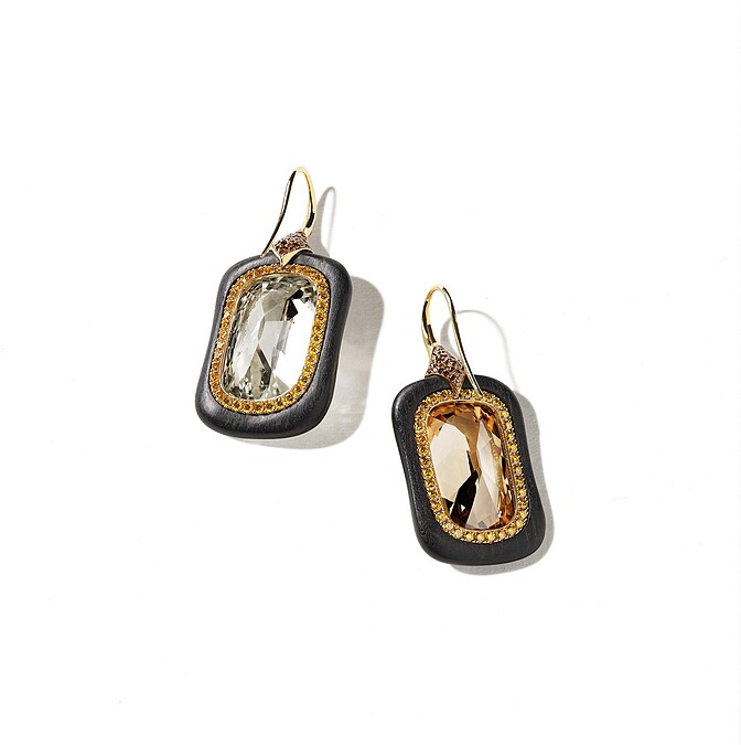 2020 Black Label Masterpiece 大師系列 VIII 黑檀木鑽石耳環-(背面)