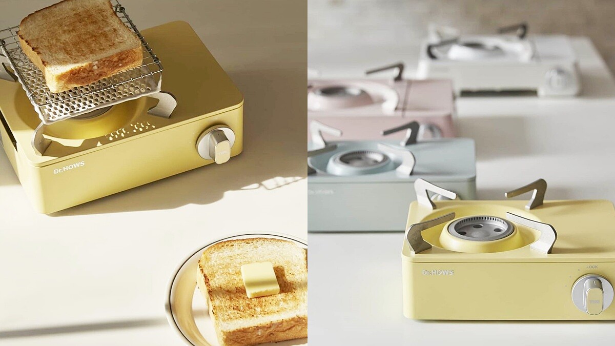 最美瓦斯爐！Dr.Hows推馬卡龍色瓦斯爐輕巧好攜帶，居家、露營兩用超便利