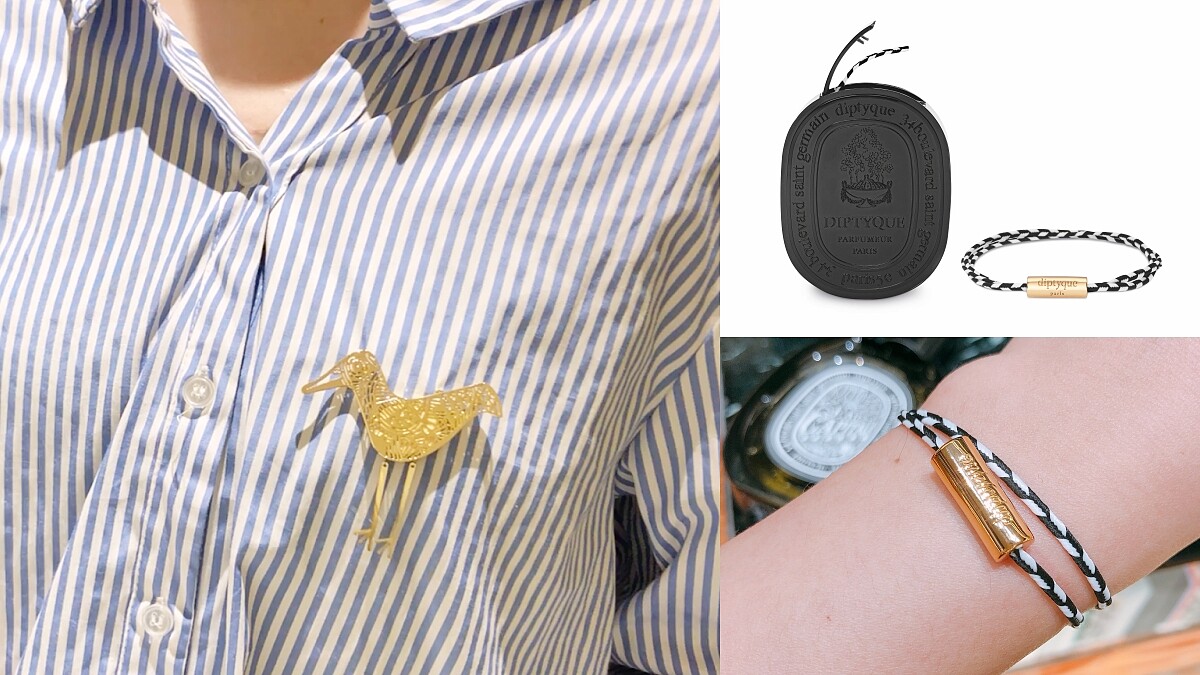 diptyque 竟然推出香氛配飾！小鳥香氛別針、香水手環、貼紙…把香水變成飾品隨身帶著走