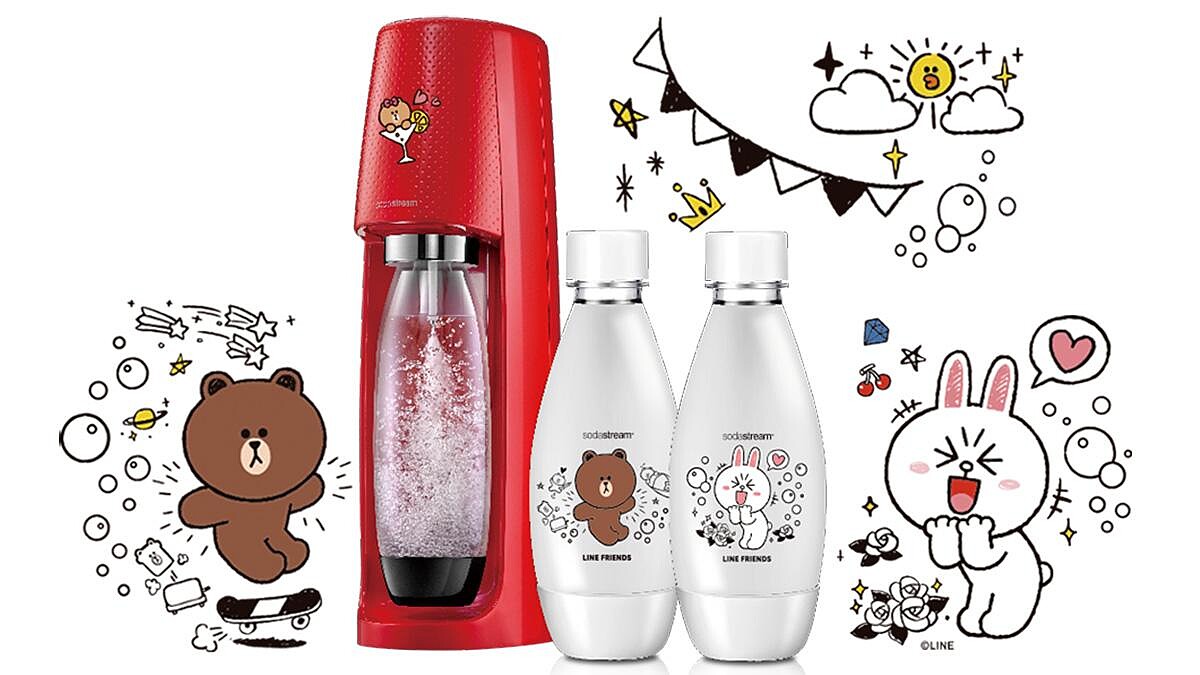 史上最萌限量款！Sodastream與LINE FRIENDS推兔兔熊大氣泡水機，絕美珊瑚橘3款夏季新色登場