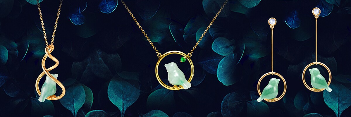 林曉同葫蘆青鳥墜飾、微型青鳥套鍊、幸福青鳥耳環