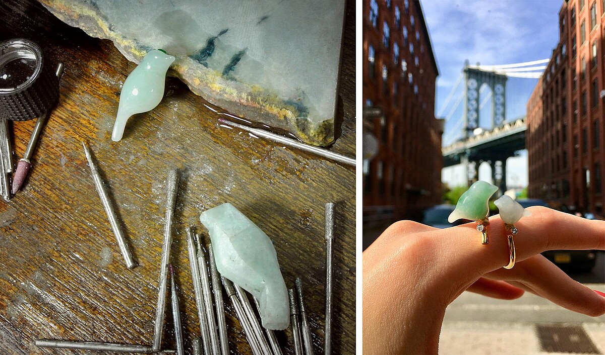 林曉同幸福相依青鳥戒指