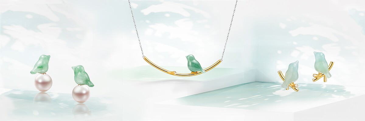 林曉同珍珠青鳥耳環、枝頭上的青鳥套鍊、枝頭上的青鳥耳環