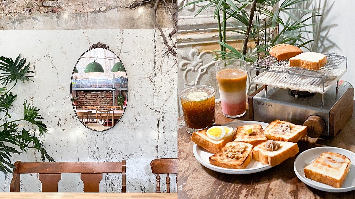 【台南咖啡廳】花樓咖啡老屋再造的玻璃屋咖啡廳，必吃韓國烤吐司餐、千層蛋糕