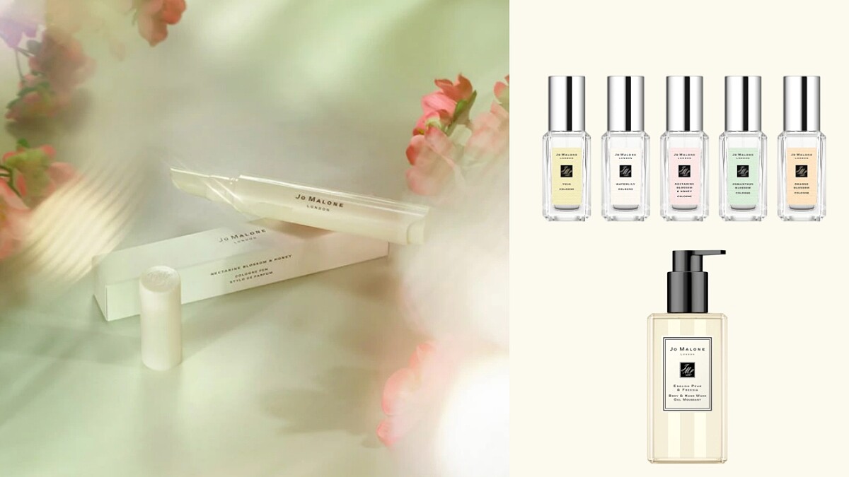 Jo Malone London 2020夏日新品推薦：杏桃花與蜂蜜香水筆、花香迷你小香組合、英國梨與小蒼蘭沐浴露、藍風鈴擴香