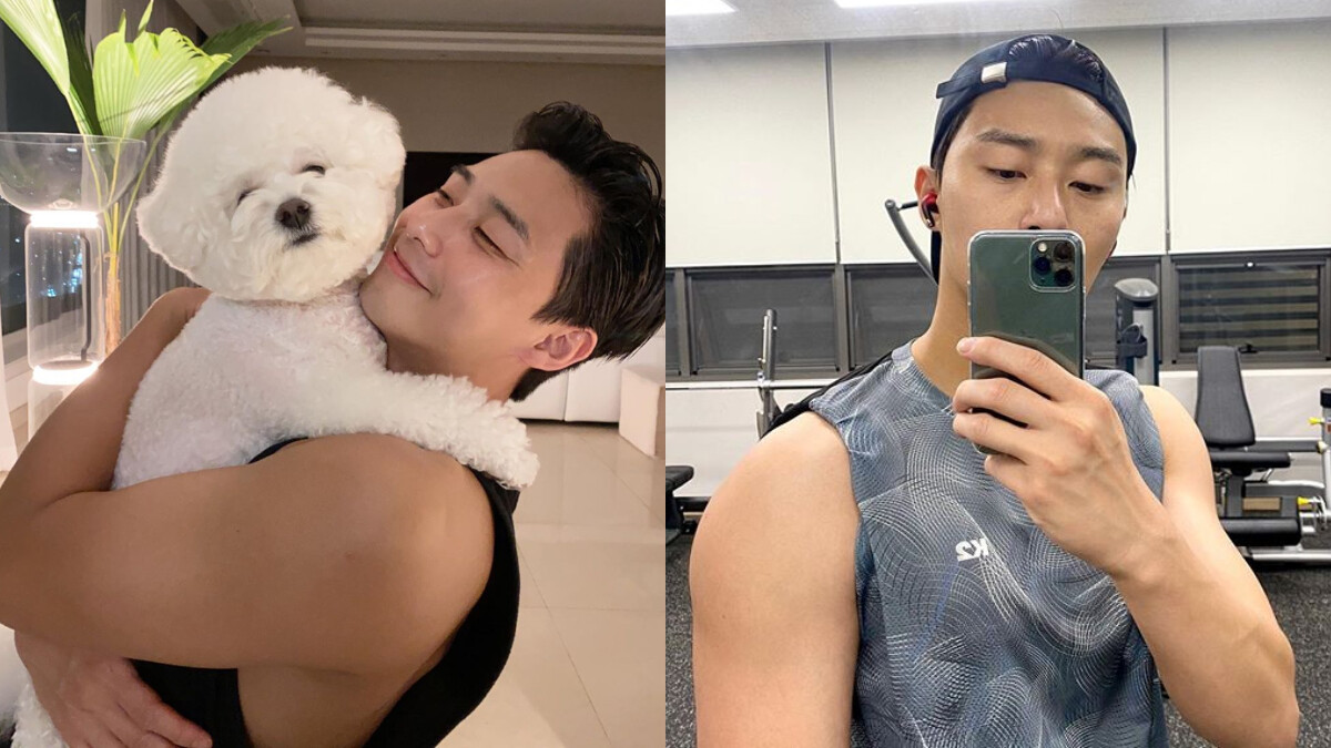 朴敘俊 爆肌「山形手臂」尺寸太過份！萌犬辛巴太幸福，想被那個手臂環抱