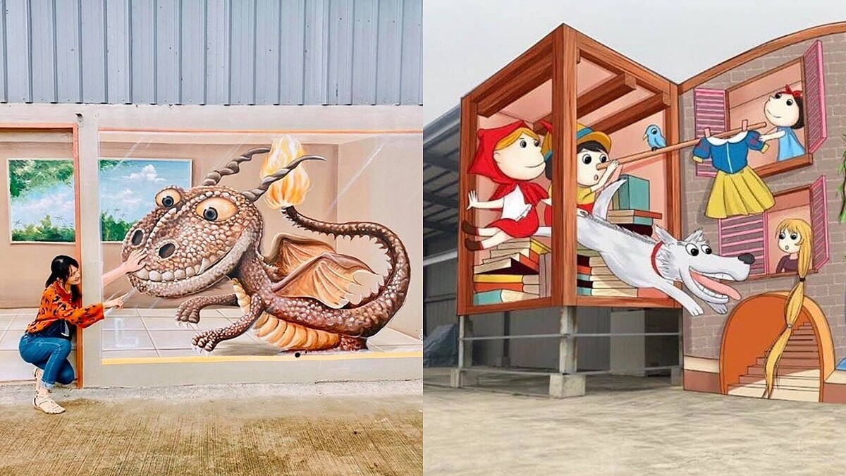 桃園人太幸福！全台首間3D彩繪夜市「童話市集」登場，占地4000坪、200個攤位超好逛，周末就衝一波