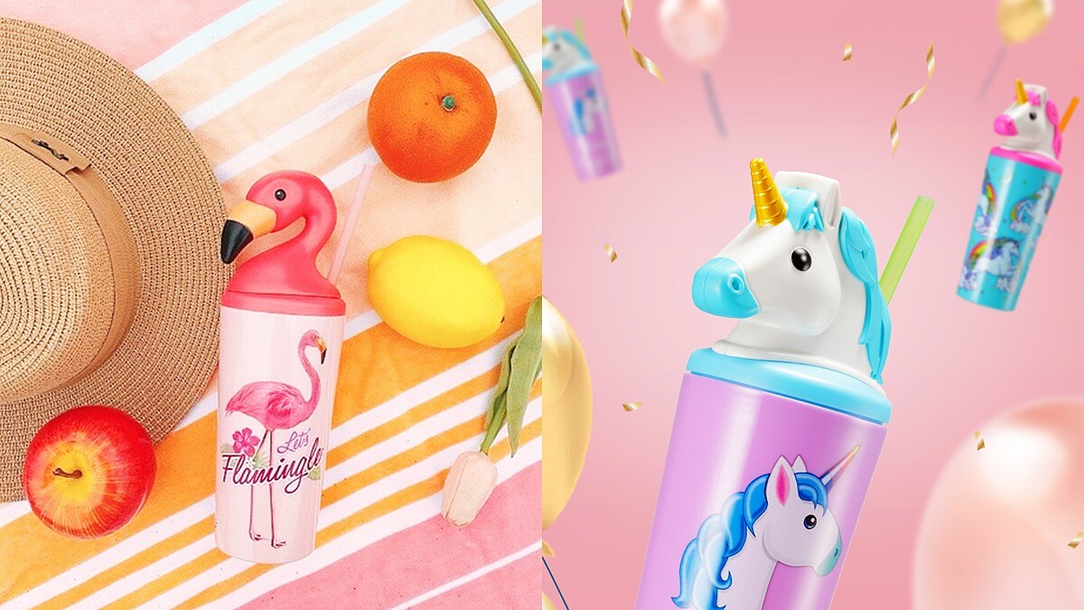 2020環保杯推薦!美國Coolgear時髦環保杯7款超夢幻造型,從紅鶴、獨角獸讓你每一次喝水都有好心情
