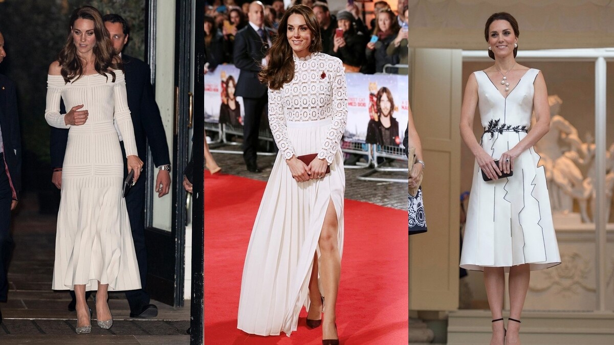 凱特王妃 Kate Middleton 洋裝穿搭風格：白色系
