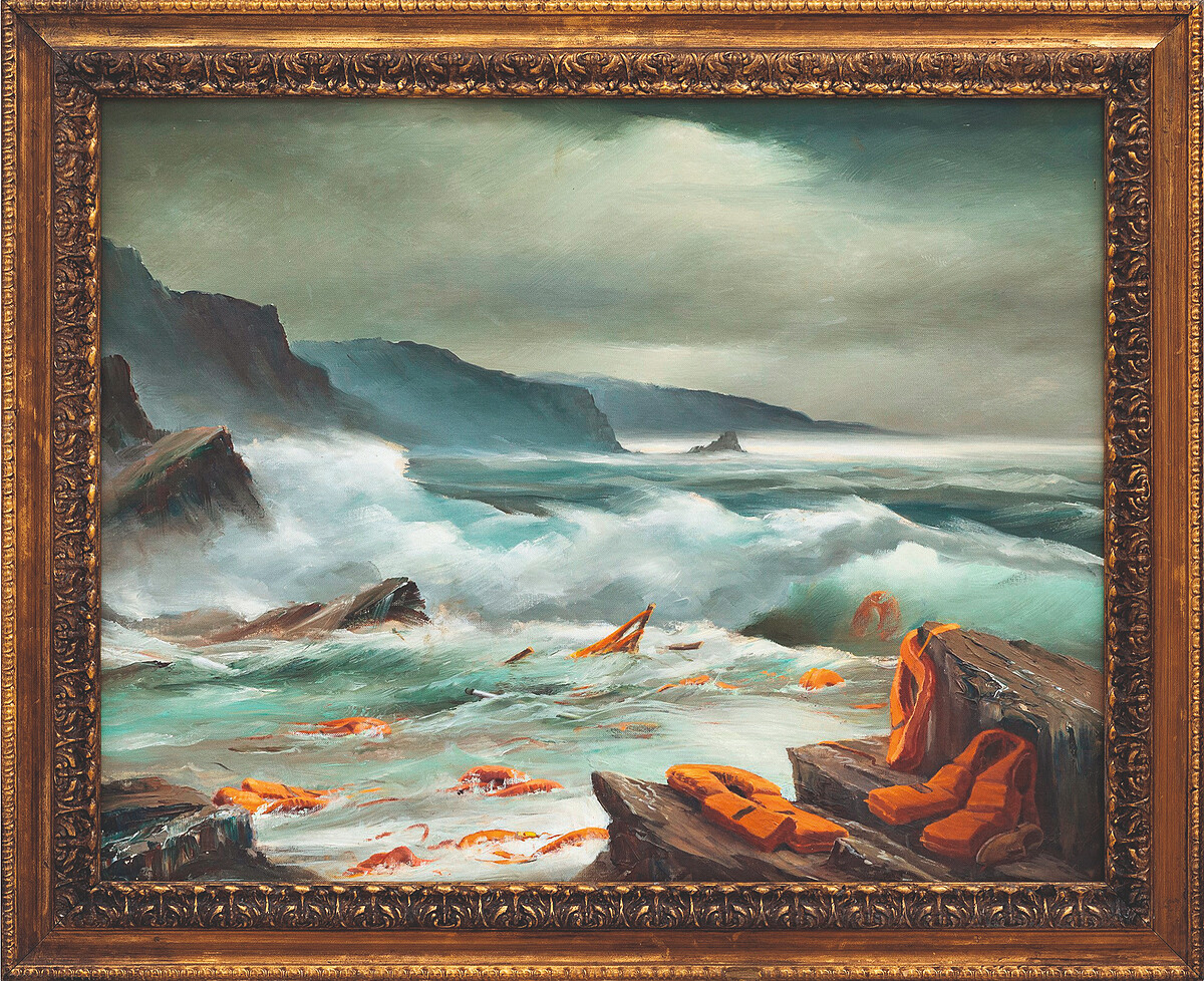 [Detail of] Banksy, Mediterranean sea view 2017