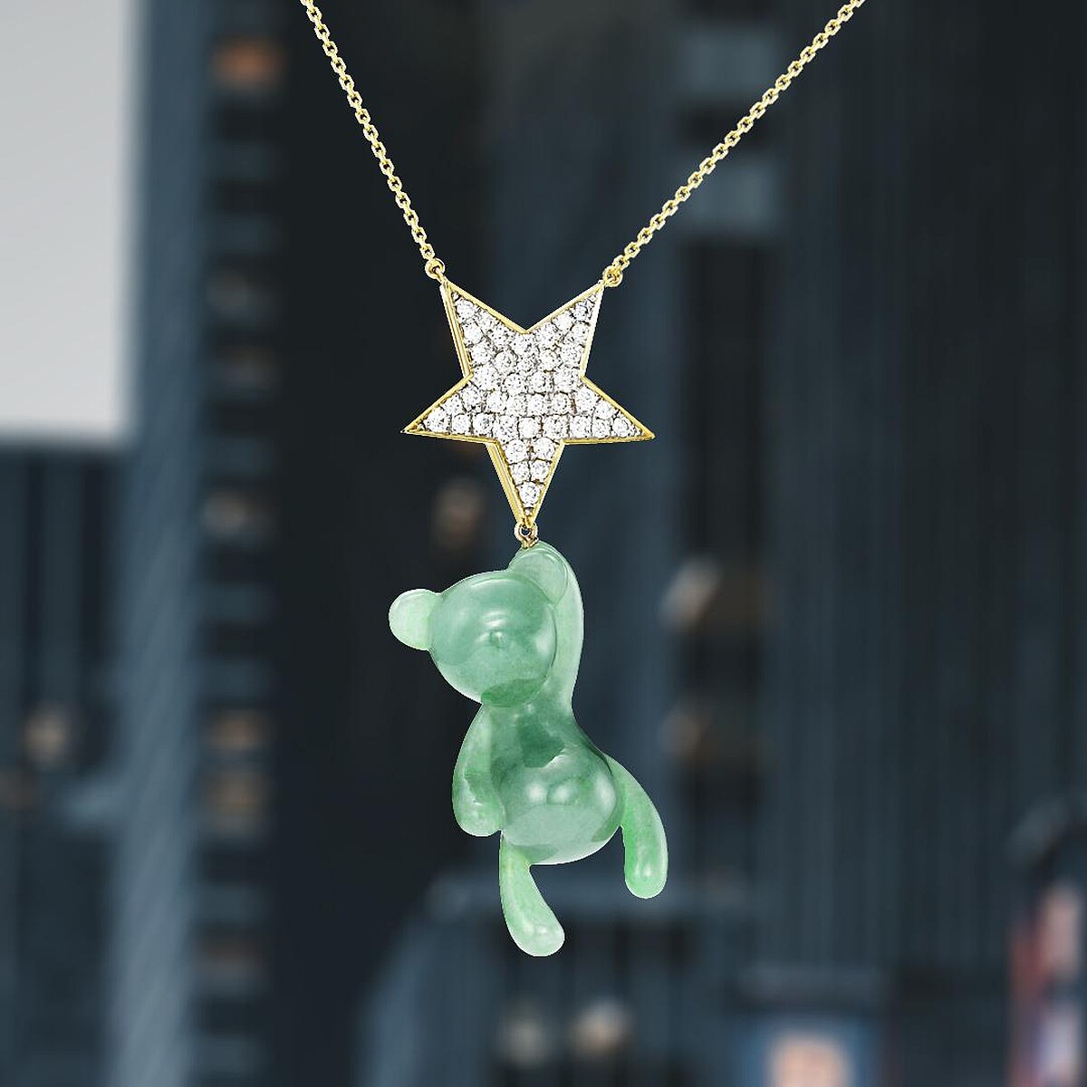 林曉同「陪伴玉熊」系列鑽石星星熊套鍊:我不是星星,妳是。 但我願做妳的「陪伴小熊」,長情,常情。