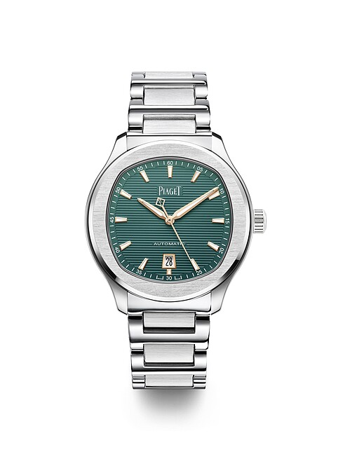 PIAGET Polo系列孔雀綠錶盤精鋼自動上鍊腕錶，建議售價NT$384,000(全球限量888只)