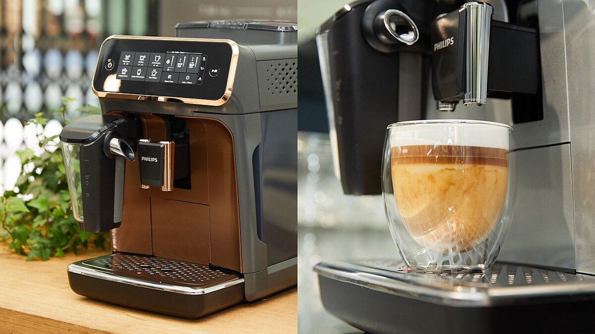 Philips飛利浦「全自動義式咖啡機」推奢華香檳金色，按一鍵就完成雲朵拿鐵，快手刀東區plain-me體驗