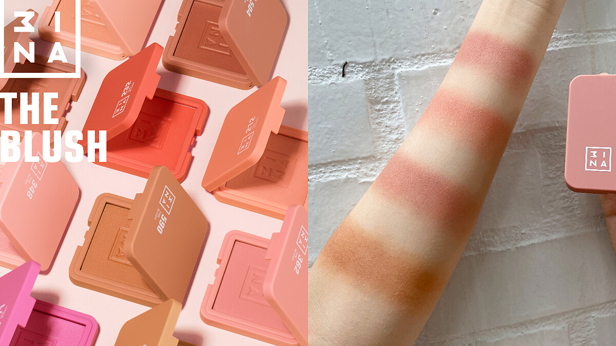 年度最燒3INA「甜心小方塊腮紅」超軟萌寶寶蜜桃色，減5歲妝容必備，刷上真的巨可愛！