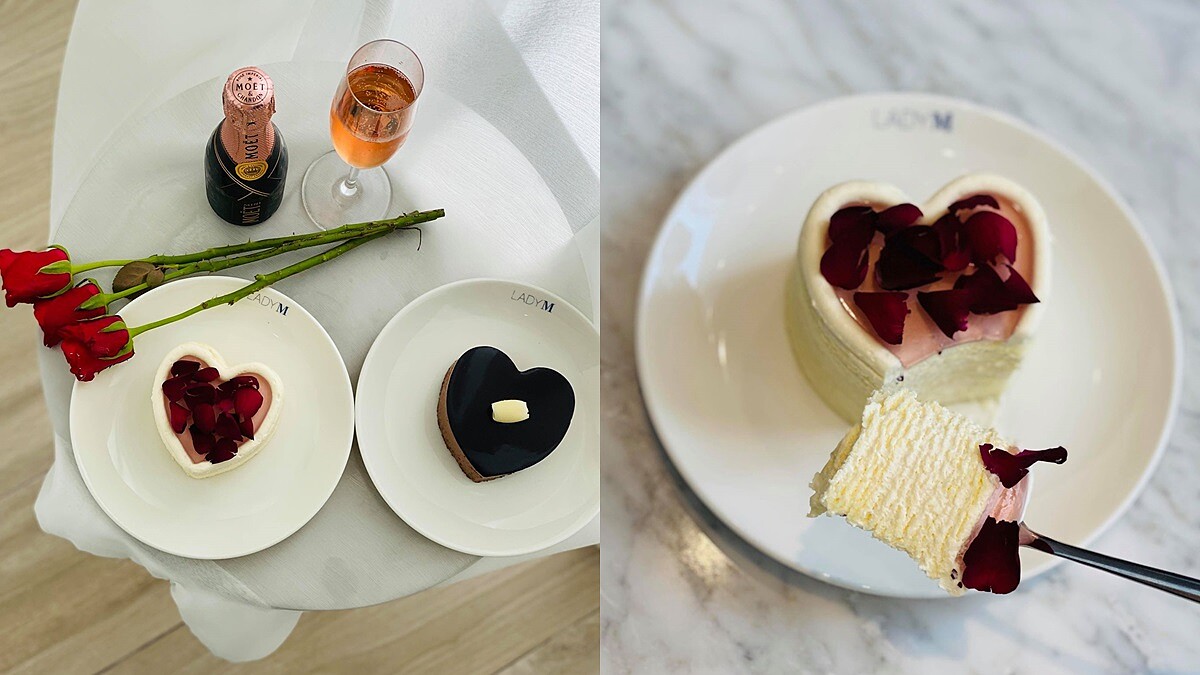 Lady M七夕情人節限定組合來了！「玫瑰千層」、「皇冠巧克力」兩款人氣口味，迷你愛心造型浪漫登場