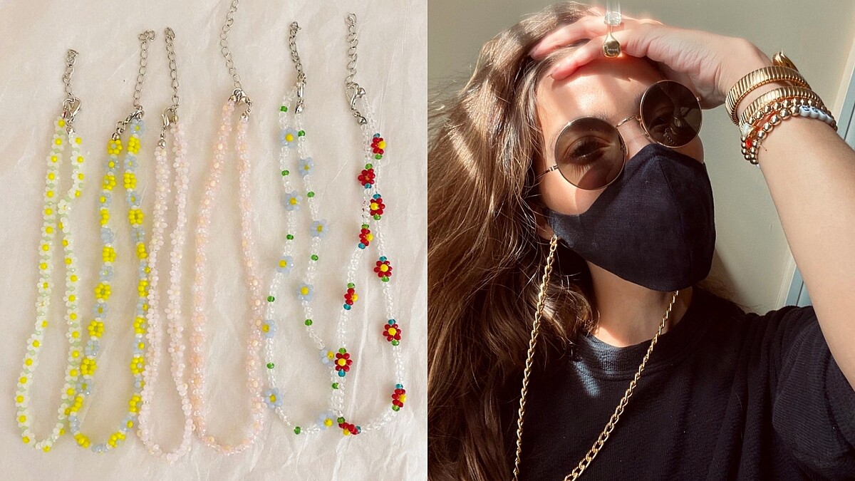 防疫穿搭必備！糖果串珠、個性金鍊、粉嫩碎花...盤點4間品牌口罩項鍊