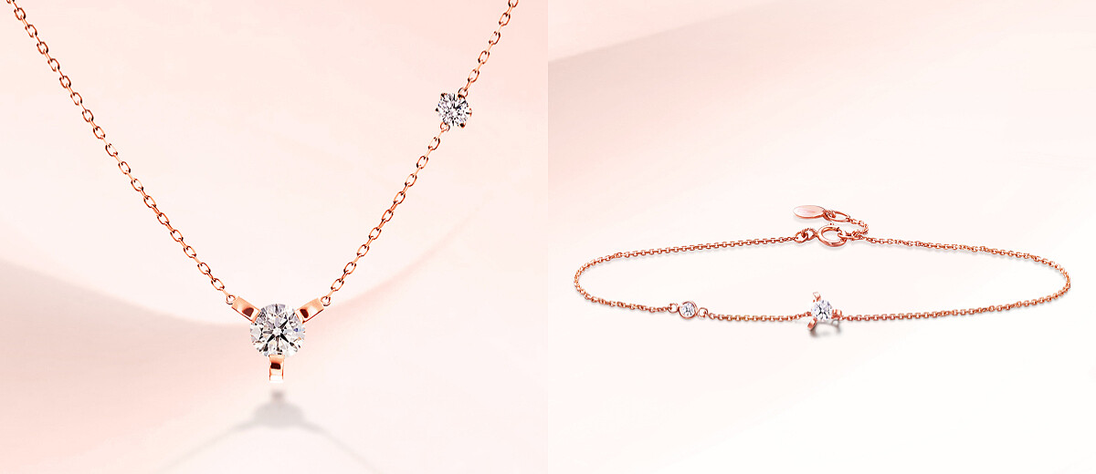 心坎鑲套鍊、心坎鑲手鍊