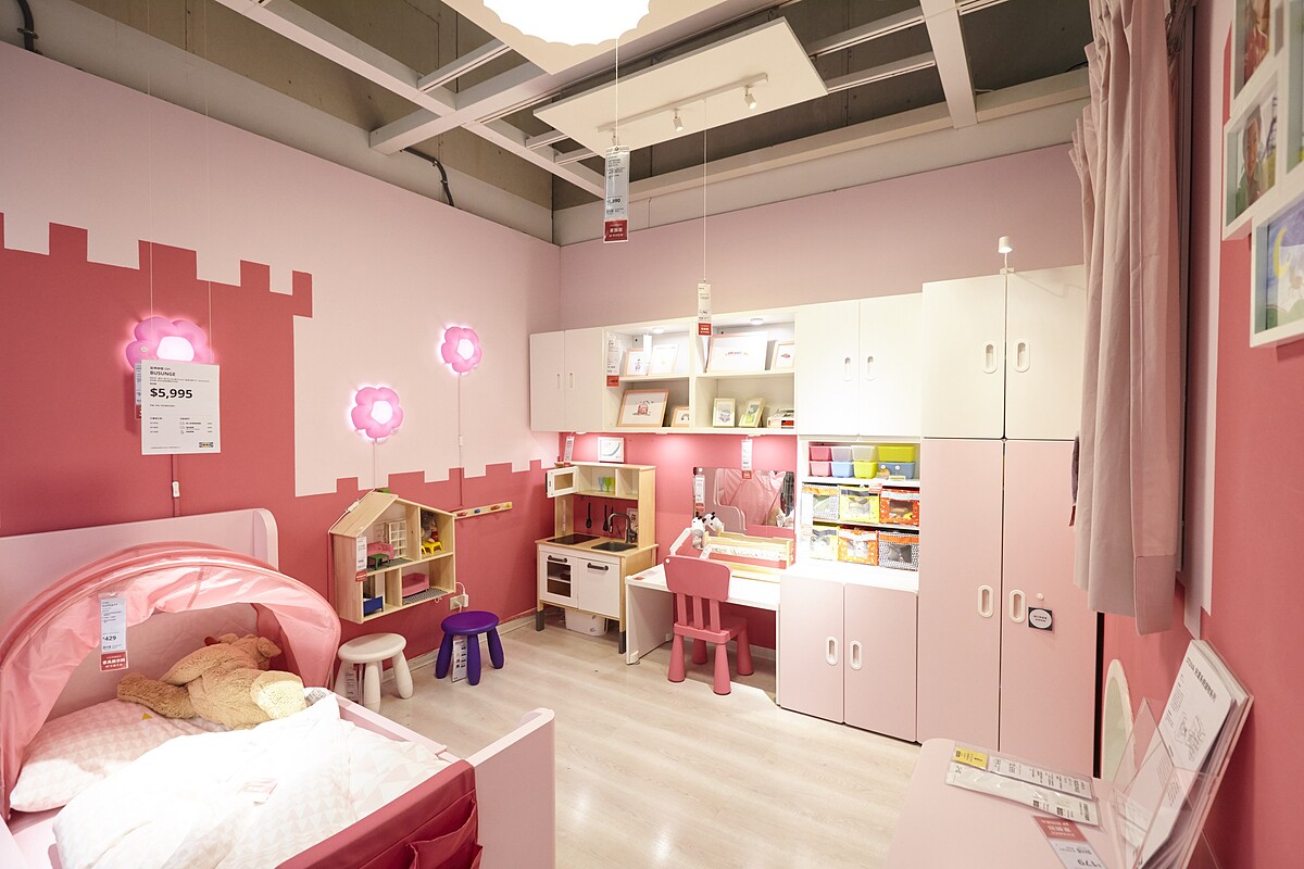 牆面立邦色號 VC0063-4淺粉紅/牆面立邦色號 RC0048-2深粉紅