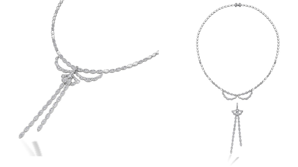 LORELEI REVERIE系列可轉換式設計白K金鑽石項鍊