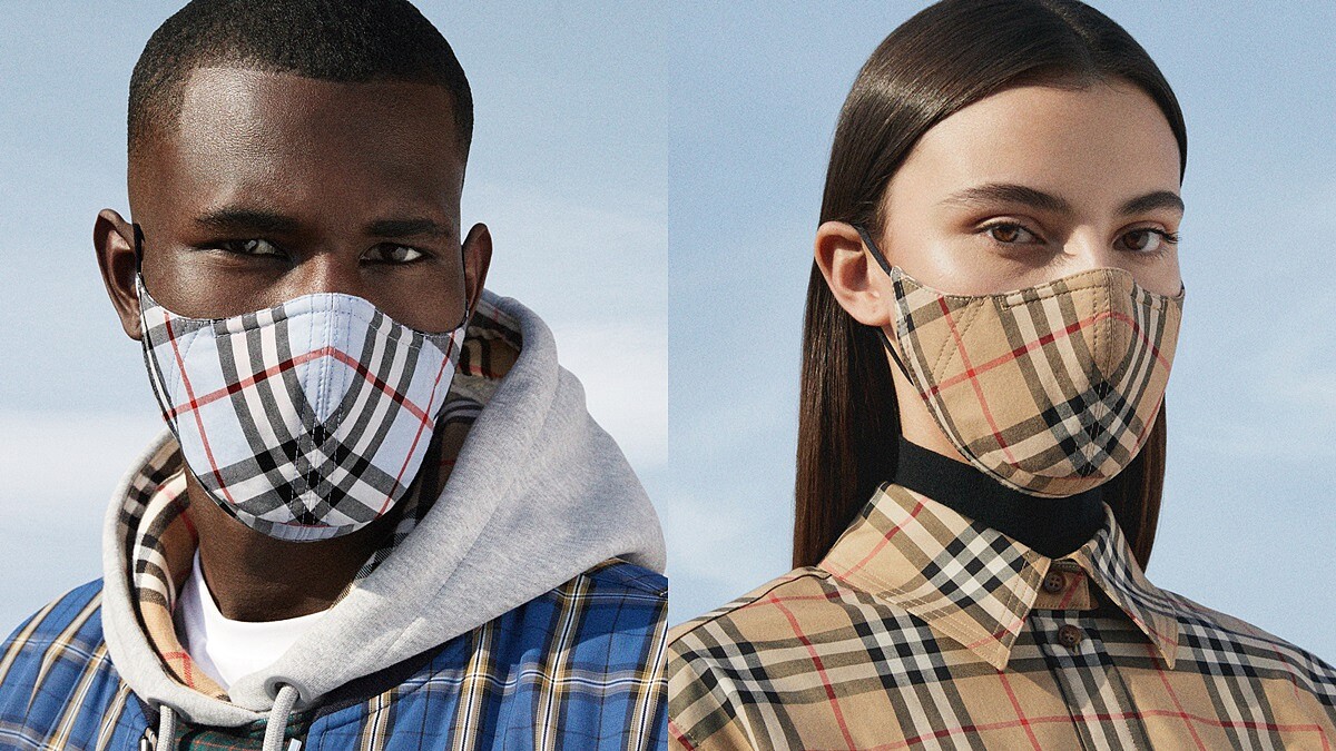 台灣也買得到！Burberry推出抗菌、可重複使用的經典格紋口罩，更附贈抗菌旅行包