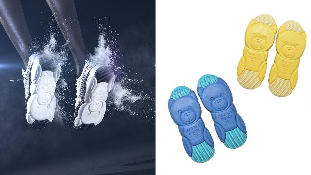 泰迪熊藏在鞋底！Moschino熱賣款熊熊跑步鞋再推粉嫩4色，七夕情人節當天開賣