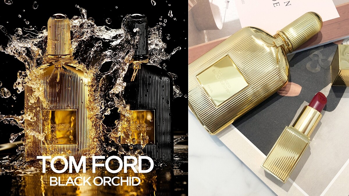 TOM FORD經典黑蘭花香水2020年推出金色深邃版,香精濃度更狂野撩人,還有同款限量唇膏